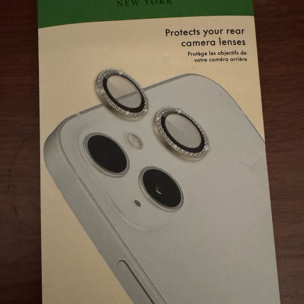 Kate Spade Silver Camera Lens Covers Fits IPhone 15/15 Plus